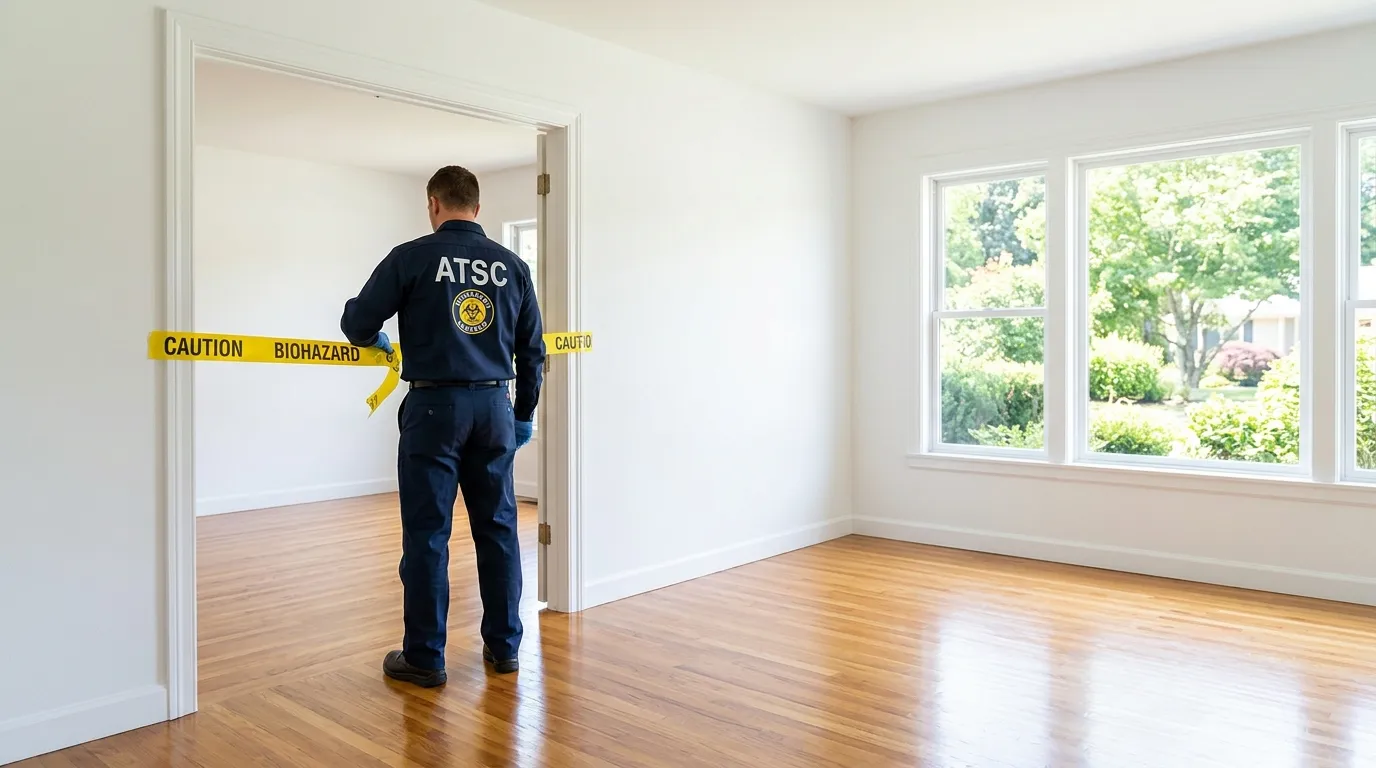 Certified biohazard cleanup crew performing Decomposition Cleanup in Village Green-Green Ridge